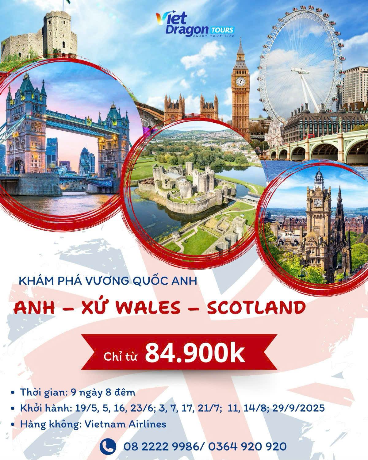 KHÁM PHÁ VƯƠNG QUỐC ANH – XỨ WALES - SCOTLAND