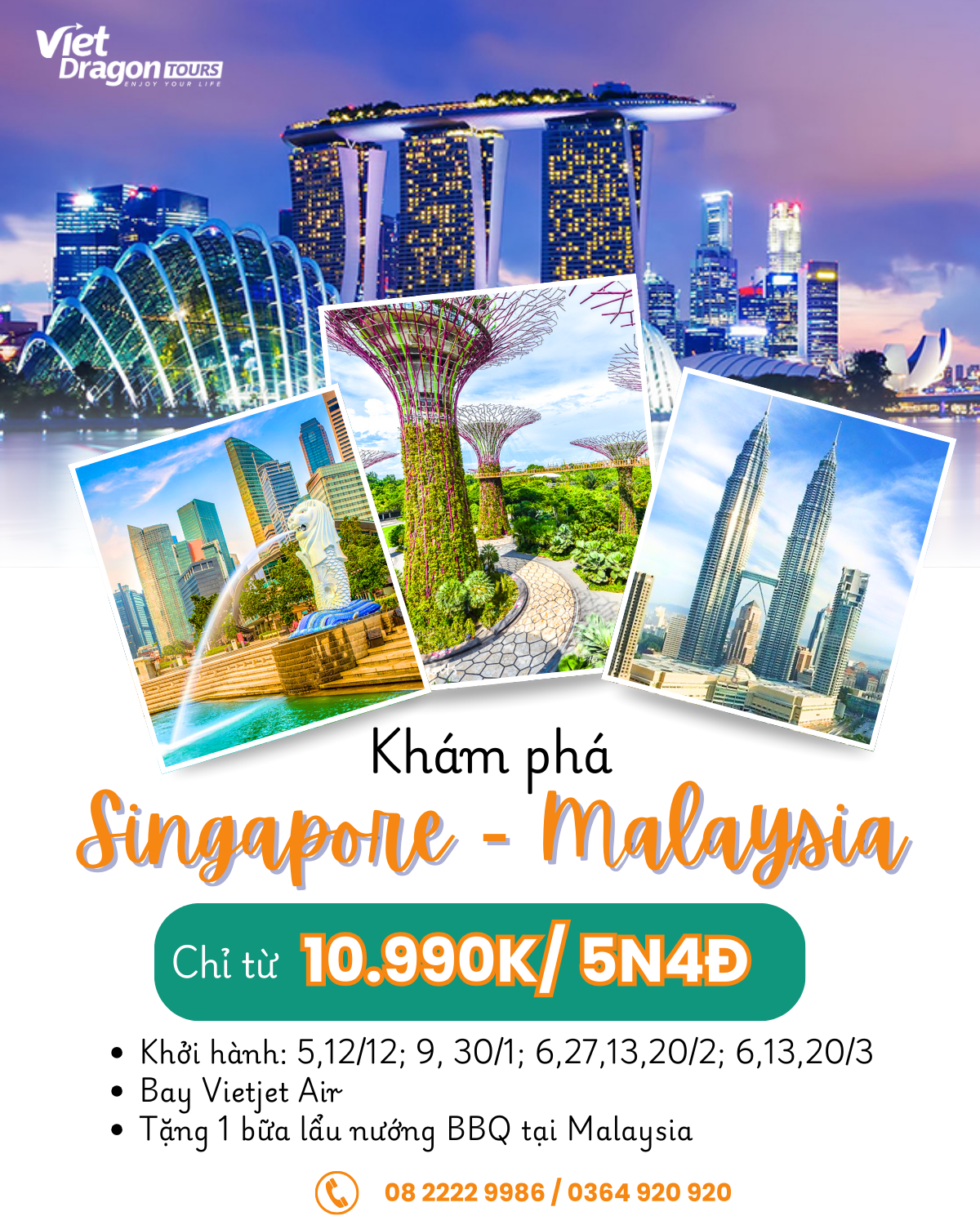 KHÁM PHÁ SINGAPORE - MALAYSIA  5N4Đ