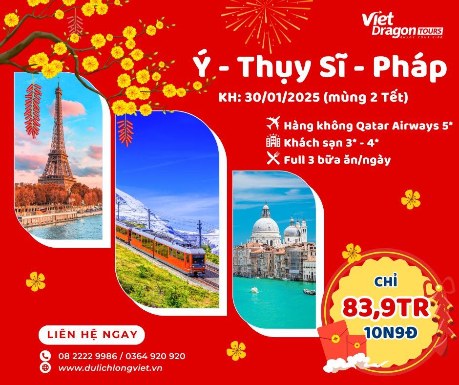 KHÁM PHÁ Ý – THỤY SĨ – PHÁP